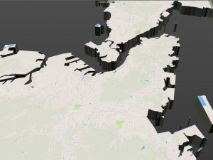 kitakyushu city japan 50km 3D Model