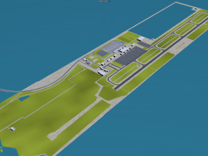 kitakyushu city japan 50km 3D Model