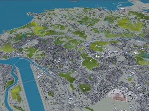kitakyushu city japan 50km 3D Model