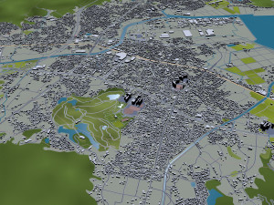 kitakyushu city japan 50km 3D Model