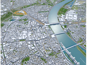 Koln cologne city germany 70km 3D Model