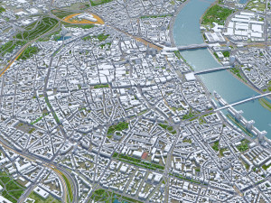 Koln cologne city germany 70km 3D Model