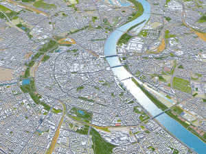 Koln cologne city germany 70km 3D Model