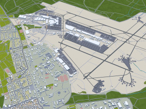 Koln cologne city germany 70km 3D Model