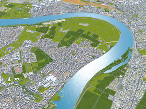Koln cologne city germany 70km 3D Model