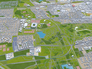 Koln cologne city germany 70km 3D Model