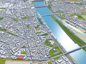 Koln cologne city germany 70km 3D Model