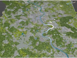 Koln cologne city germany 70km 3D Model