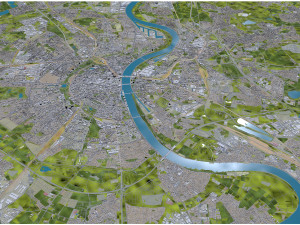 Koln cologne city germany 70km 3D Model