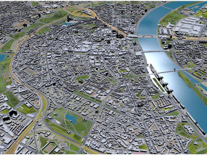 Koln cologne city germany 70km 3D Model