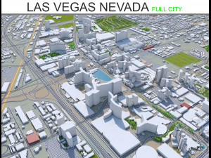 las vegas city nevada usa 50km 3D Model