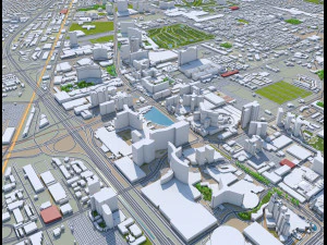 las vegas city nevada usa 50km 3D Model