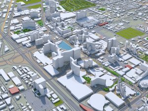 las vegas city nevada usa 50km 3D 모델
