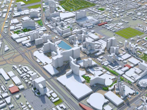 las vegas city nevada usa 50km 3D Model