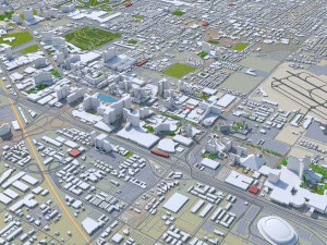 las vegas city nevada usa 50km 3D Model