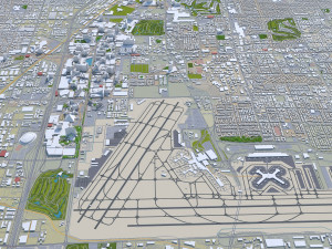 las vegas city nevada usa 50km 3D 모델