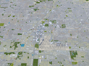 las vegas city nevada usa 50km 3D 모델