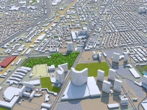las vegas city nevada usa 50km 3D Model