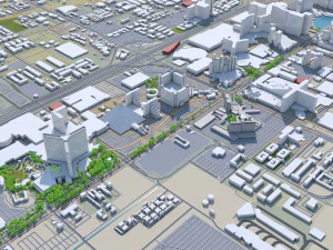 las vegas city nevada usa 50km 3D Model