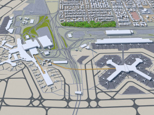 las vegas city nevada usa 50km 3D 모델