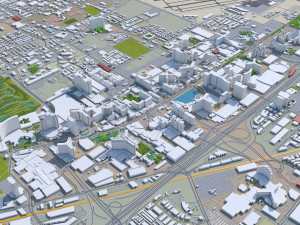 las vegas city nevada usa 50km 3D 모델