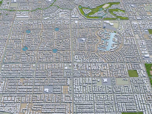 las vegas city nevada usa 50km 3D Model