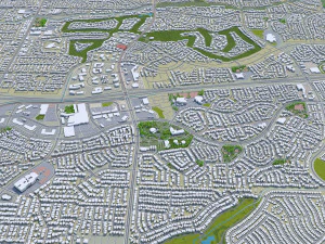 las vegas city nevada usa 50km 3D Model