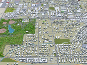 las vegas city nevada usa 50km 3D Model