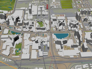 las vegas city nevada usa 50km 3D Model