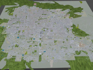las vegas city nevada usa 50km 3D Model