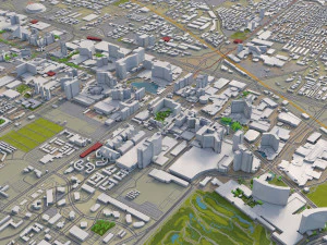 las vegas city nevada usa 50km 3D Model