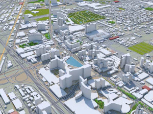 las vegas city nevada usa 50km 3D Model
