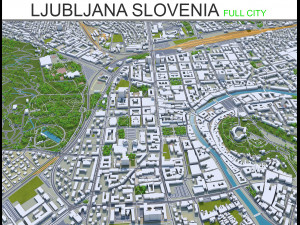 ljubljana city slovenia 50km 3D Model