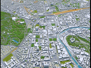 ljubljana city slovenia 50km Modèle 3D
