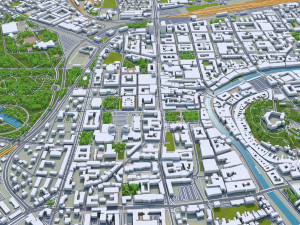 ljubljana city slovenia 50km Modèle 3D