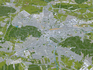 ljubljana city slovenia 50km Modèle 3D