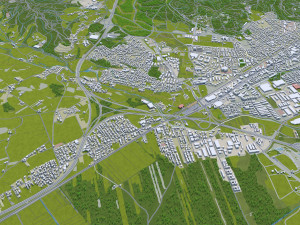 ljubljana city slovenia 50km Modèle 3D