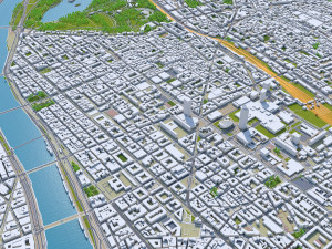 lyon city frnace 60km 3D Model