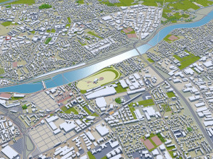 lyon city frnace 60km 3D Model