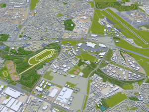 lyon city frnace 60km 3D Model