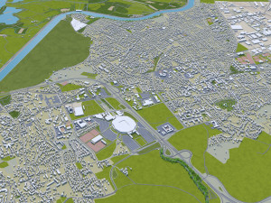 lyon city frnace 60km 3D Model