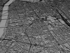 lyon city frnace 60km 3D Model