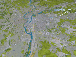 lyon city frnace 60km 3D Model