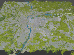 lyon city frnace 60km 3D Model