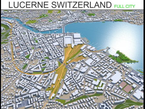 lucerne city switzerland 30km 3D Model