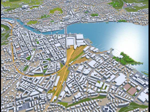 lucerne city switzerland 30km 3D Model