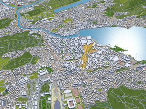 lucerne city switzerland 30km Modelo 3D