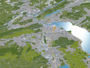 lucerne city switzerland 30km 3D Model