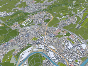 lucerne city switzerland 30km 3D Model