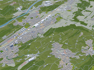 lucerne city switzerland 30km Modelo 3D